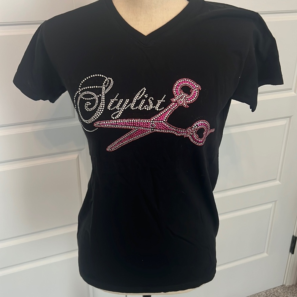 Black, short sleeve graphic, tee size small